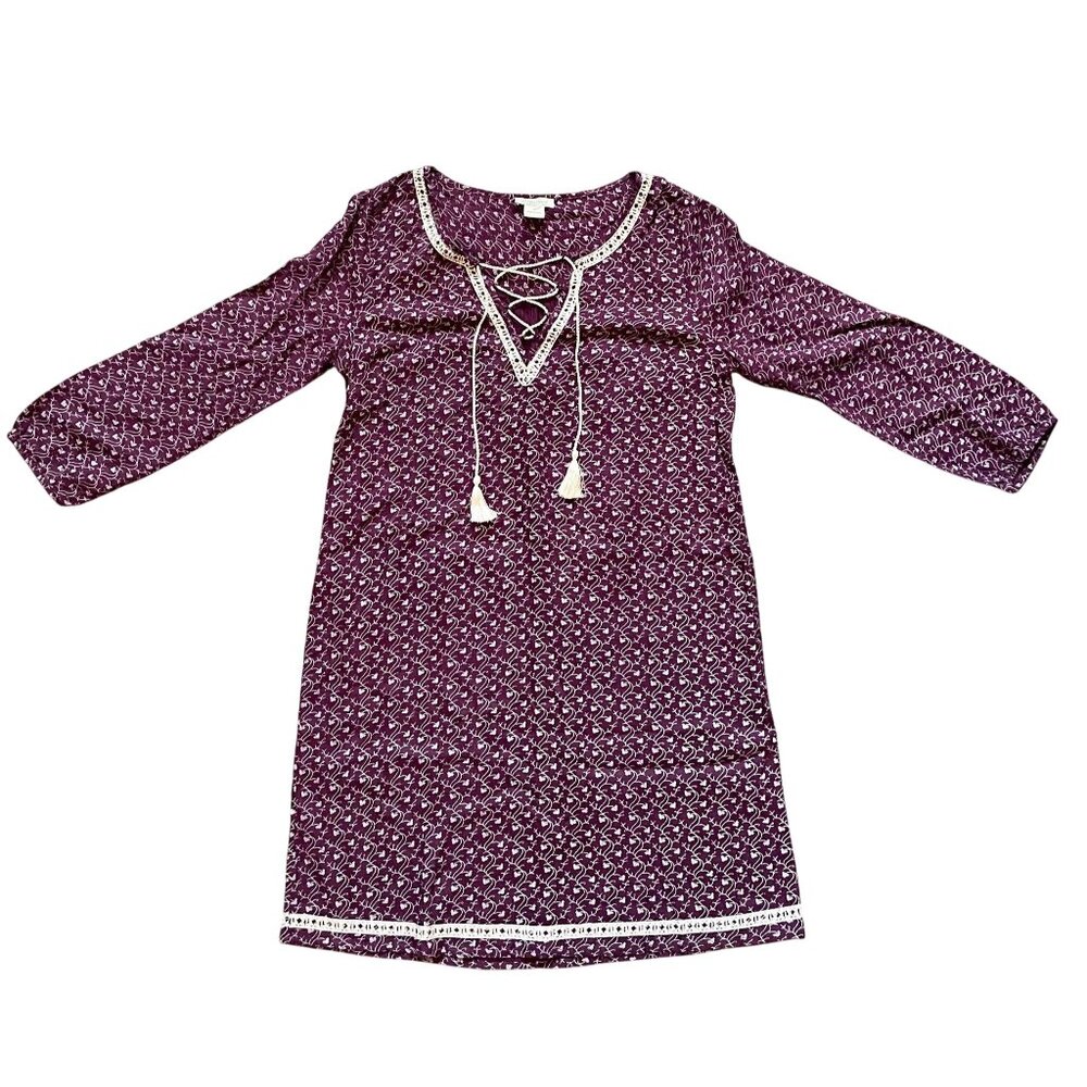 Lucky Brand Dress Womens S Revival Shift Floral Modern Boho Chic Embroidered